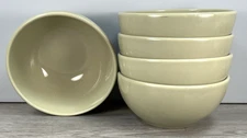 Thomson Pottery Olive Green 6” Cereal Soup Bowls - Set of 5