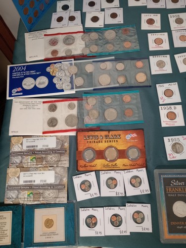 Huge Coin & Currency Lot .Gold, Silver,Barber, Errors,Wheat,OBW Rolls, Franklin - Picture 20 of 24
