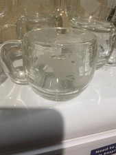 Set of  7 1970's Nestle Nescaf&eacute; Clear Glass Globe World Cup Coffee Tea Mug