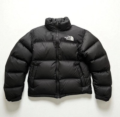 The North Face Men s S,M,L,XL Black 700 Puffer Jacket Full Zip Nylon Logo