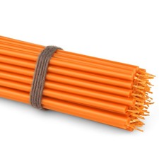 50x Stabkerzen orange Tropffrei Rußfrei dünn L 16cm Premium Paraffinwachs 36109