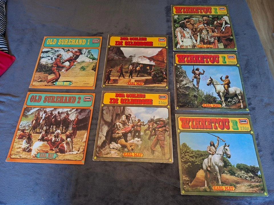 Hörspiel Schallplatten Winnetou, Old Surehand,Der Schatz im Silbersee - EUROPA - Bild 1 von 4