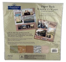 Passports For Scrapbooking Paper Kit 10 Sheets Of 12x12 Travel Themed Paper