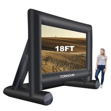 18 Feet Inflatable Projector Screen Outside Blow Up Movie Screen- Includes In...