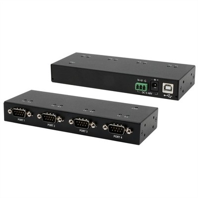 Exsys EX-13074HM USB 2.0 zu 4 x Seriell RS-232 FTDI Chip-Set Metallgehäuse  ~D~