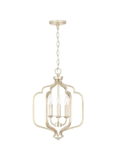 Capital Lighting 538731 Ophelia 3 Light 14"W Taper Candle Pendant - Winter Gold - Picture 5 of 8