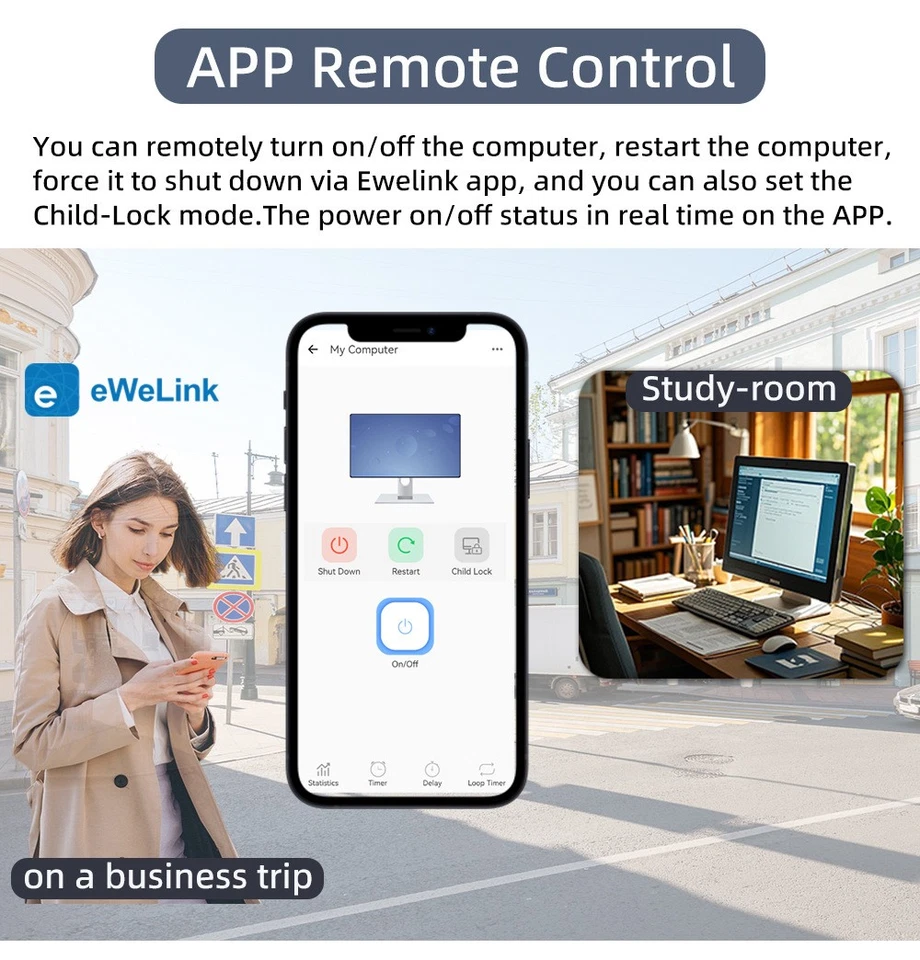EWeLink Smart Computer Power Control Switch PCI-E Wi-Fi 2.4G PC Controller - Image 4 of 4
