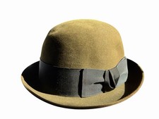 Rare Late 1940-1950 Mens Dobbs Twenty Guilded Edge Bowler / Durby Hat Size 6 7/8