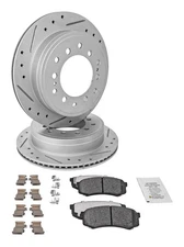 JEGS Truck-N-Tow JX25 Brake Pads & Rotors Rear Kit For Select Toyota