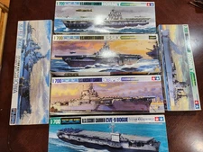 Huge 1/700 ship lot Tamiya/SkywaveFujimi, Hornet, Enterprise, Iowa (NEW)