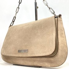 Gucci Shoulder Hand Bag Beige Leather Small Purse Vintage Authentic