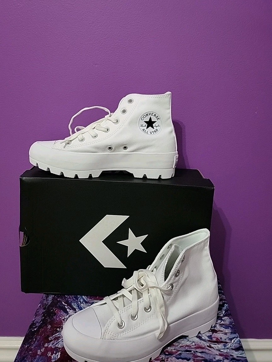 Size Converse Chuck Taylor All Star Lugged High White W for