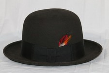 Vintage DOBBS Fifth Avenue Black Bowler Derby Hat Original Box 6 7/8 SKU HAT 01