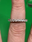 Sterling Silver 925 CZ Band Ring Designer Signed Vintage Sz 10 NR