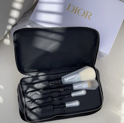 Dior Backstage 4-Piece Makeup Brush Set #11 #14 #21 #24 Travel Case New Box