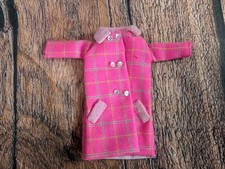 Vtg 1970's Mego Maddie Mod Groove Pink Plaid Jacket 1960  s Barbie Clone