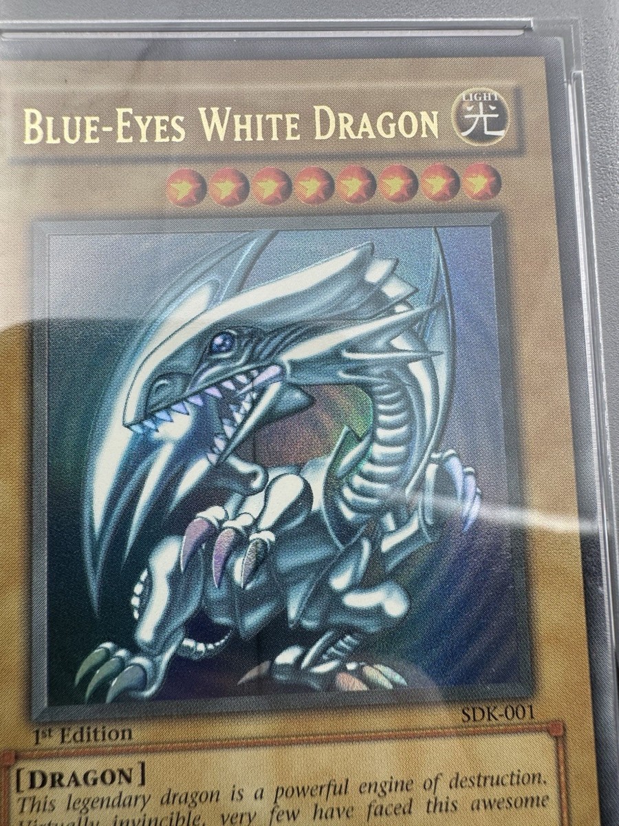 2002 Yugioh BLUE-EYES WHITE DRAGON SDK-001 1st Edition English PSA