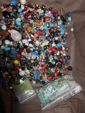 Big Bag of Loose Beads Jewelry Making Mixed Lot Some Turquoise And Peridot