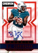 2012 Gridiron Rookie Autographs X's #205 B.J. Cunningham /499 Auto FB