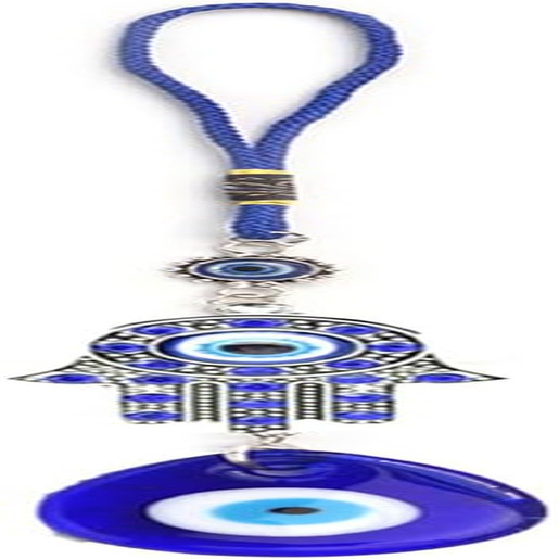 Fatima Hamsa Glass Keychain Drop Shape Devil'S Eye Pendant C