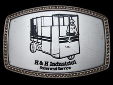 LC19109 VINTAGE 1970s H H INDUSTRIAL SALES AND SERVICE BELT BUCKLE