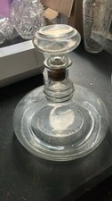 Vintage MCM Clear Glass Decanter Carafe w/Ori...