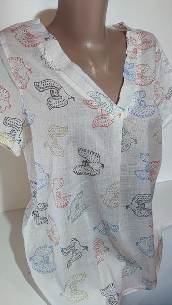 Women White Stuff Shirt White Cotton 38