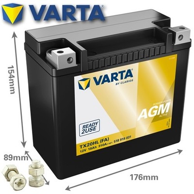Batterie für Harley FLD 1690 Dyna Switchback 2012 VARTA YTX20HL-BS AGM Active
