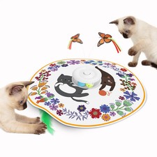 Cat Toys Rechargeable, 4 in 1 Hide and Seek Kitten Wand Toy, Automatic Interacti
