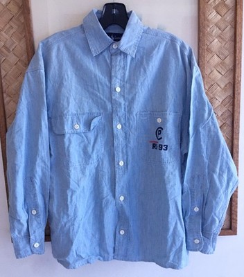 NWT VTG Ralph Lauren Chambray CP-RL 93 Button Up Shirt Long Sleeve unisex sz 4