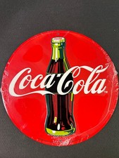 Round Red Coca-Cola Tin Sign