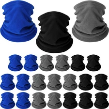 20 Pcs Winter Fleece Neck Gaiter Scarf Mask Warm Windproof Cover with Drawstring