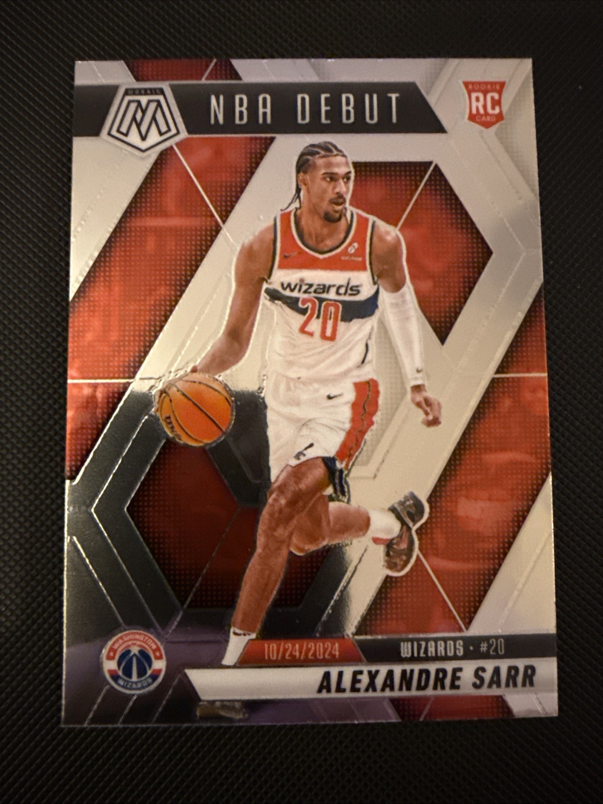 Alexandre Sarr #254 Mosaic NBA Debut Basketball 2024-25 Washington Wizards RC