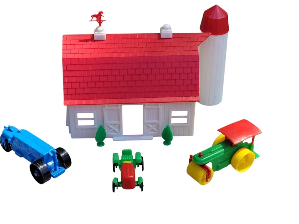 Vintage Plasticville 1851 Barn - O/S Scale Kit Complete w/Extras - MIB - Image 3 of 4