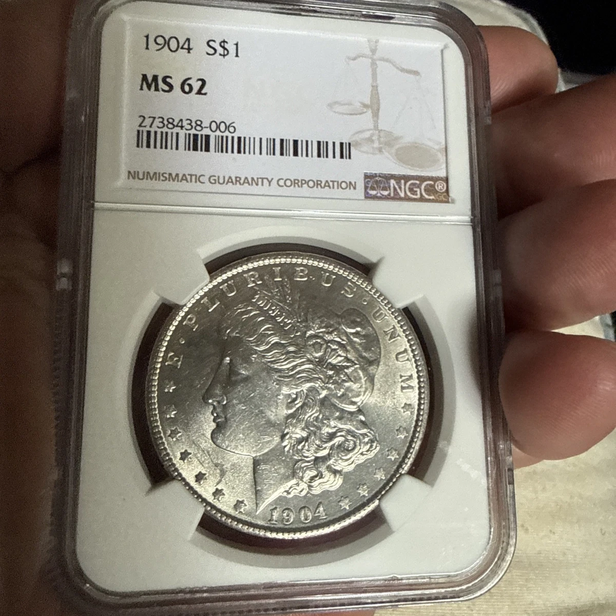 Grade MS 62 NGC 1904 Year Morgan US Dollars (1878-1921) for sale
