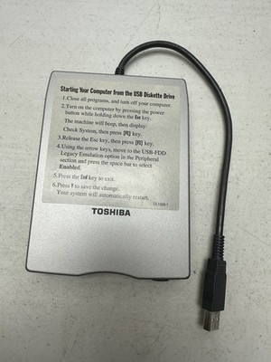 Toshiba USB FDD Kit Model #PA3043-1FDD External Floppy Drive for 3.5'' Disks
