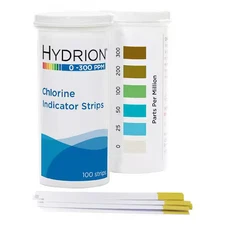 Hydrion Ch-300 Test, 0-300 Ppm Free Chlorine, Pk6