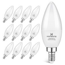 12 Pack E12 Candelabra Light Bulbs 60W Equivalent, 4000K Natural White, Chand...