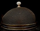 PETITE Antique PRIM Shoo Fly Screen Dome Food Cover Original Knob Patina — photo 6