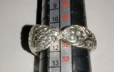 925 Solid Sterling silver Snake Ring Sz 6 Textured All Around And Inside 6.2g