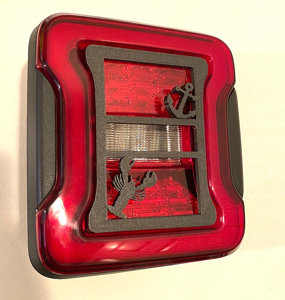 Langosta con anclaje en 3D para Jeep versión LED JK/JKU/JL cubiertas de luz trasera Foto 2 de 3