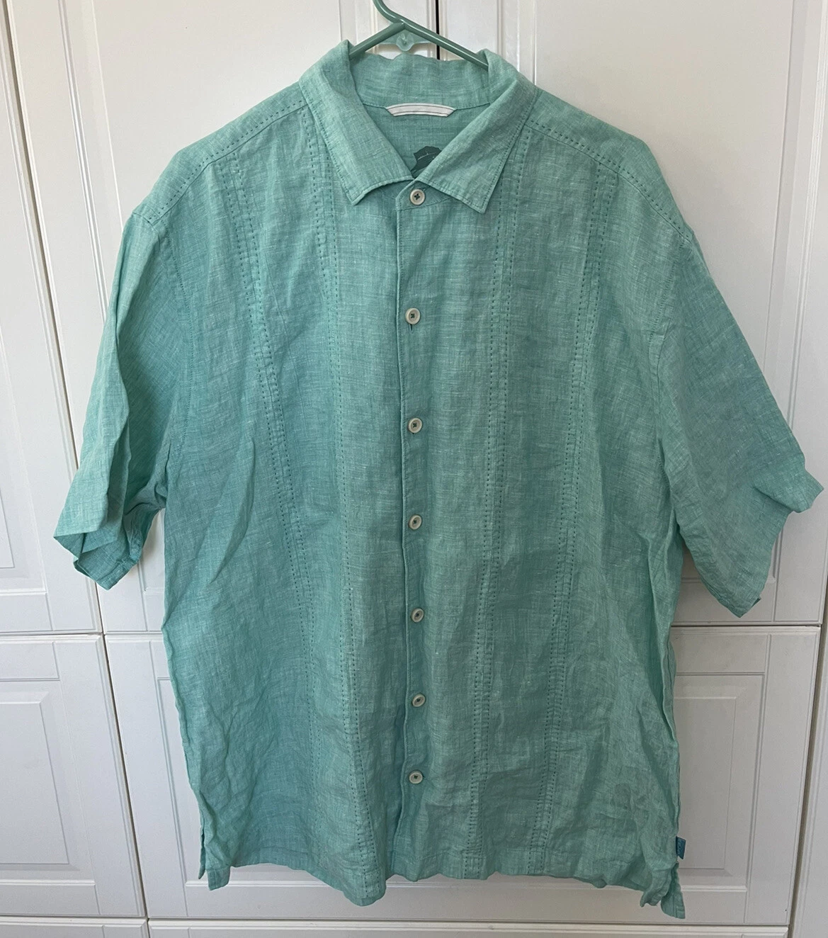 Tommy Bahama Mens Sz XLarge Green Button Shirt