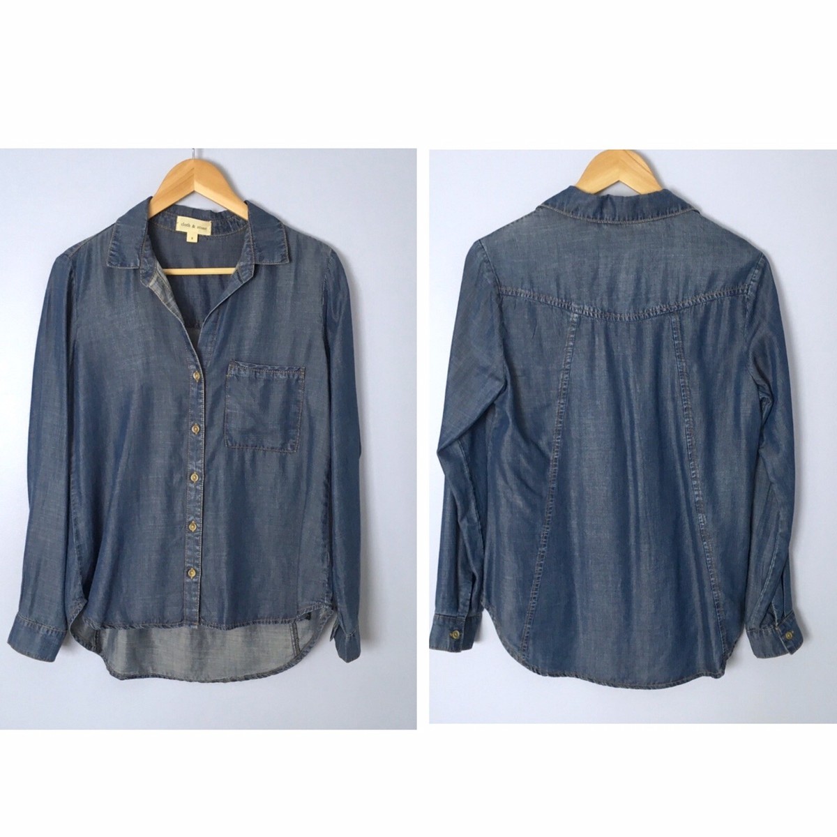 Cloth & Stone Chambray Button Down Shirt, Tencel