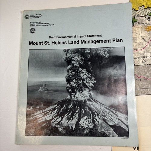 Vintage Mt St Helen’s Land Management Maps & Plan Book Environmental Impact 1981 - Picture 2 of 9