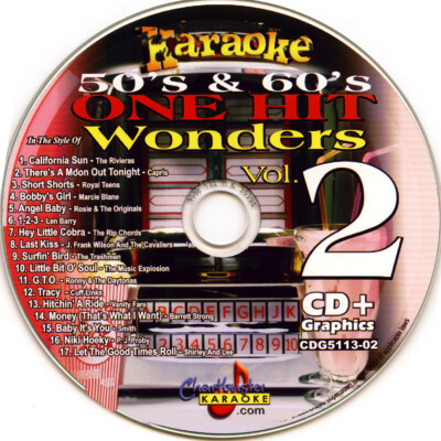 50's 60's ONE HIT WONDER -2 KARAOKE CHARBUSTER CD+G 5113-2 NEW CD IN SLEEVES