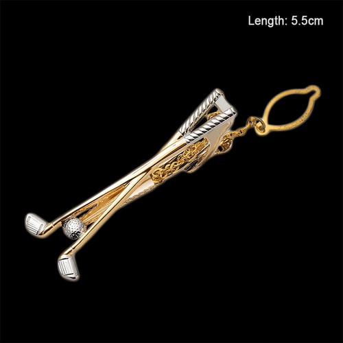 Men's Fashion Silver Gold Tie Necktie Pin Clip Bar Steel Clasp Wedding Jewelry - Picture 38 of 72