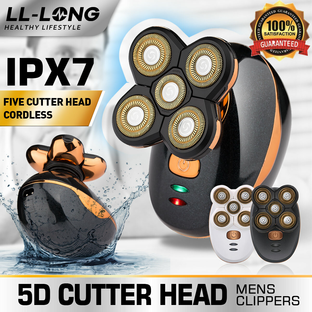 Men Bald Head Hair Remover Shavers Razor Smooth Skull Cord Cordless Wet Dry US