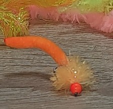 Stillwater Trout Lures,4 x Fritz Fl Orange Moppy, Fly Fishing Trout Flies, Lure