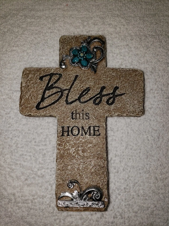 Figura Bless This Home Cross Carson 5 pulgadas decoración  Foto 2 de 3