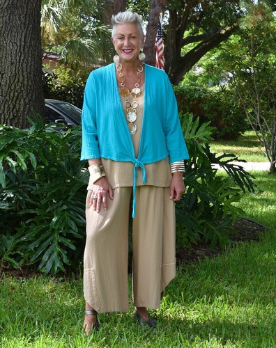 WATERSISTER Cotton Gauze BOLERO Tie Jacket Top 1(S/M) 2(L/XL) 3(1X) Oh my COLORS - Picture 8 of 37
